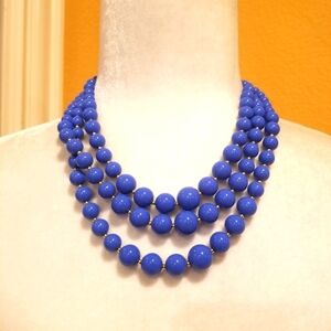 Elegant Blue Beaded Necklace